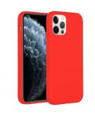 Accezz Liquid Silicone Backcover voor de iPhone 12 (Pro) - Rood