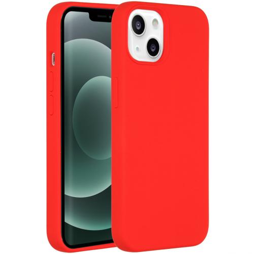 Accezz Liquid Silicone Backcover voor de iPhone 13 Mini - Rood