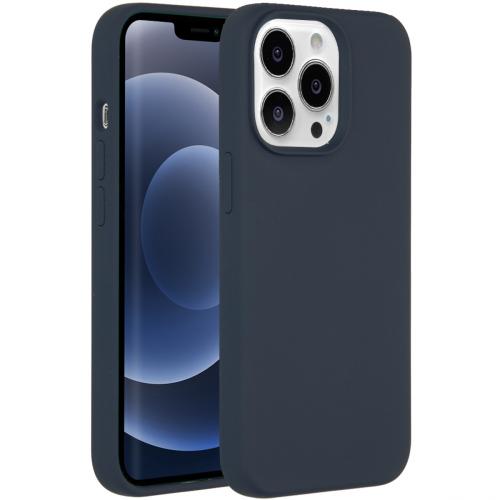 Accezz Liquid Silicone Backcover voor de iPhone 13 Pro - Donkerblauw