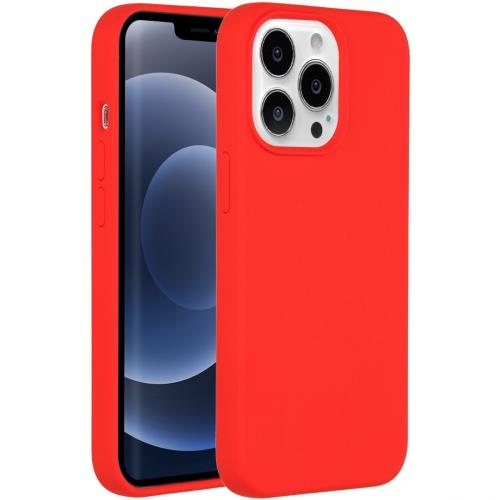 Accezz Liquid Silicone Backcover voor de iPhone 13 Pro - Rood