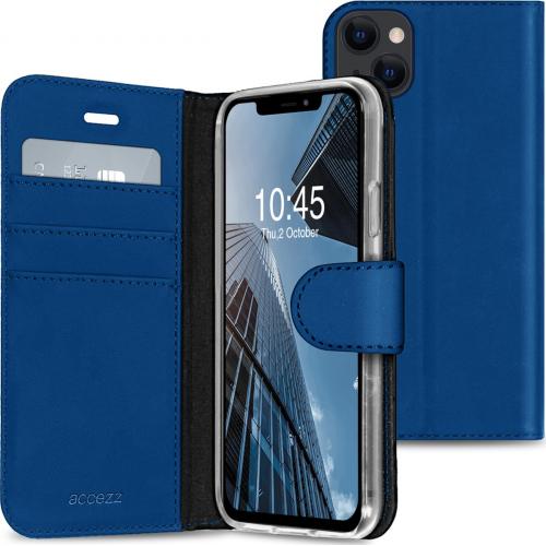 Accezz Wallet Softcase Booktype voor de iPhone 13 Mini - Donkerblauw