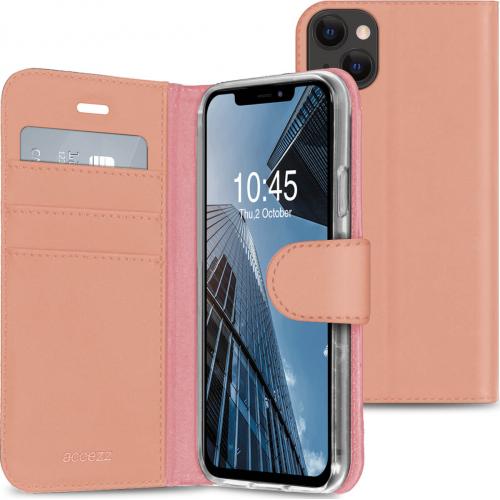Accezz Wallet Softcase Booktype voor de iPhone 13 Mini - Rosé Goud