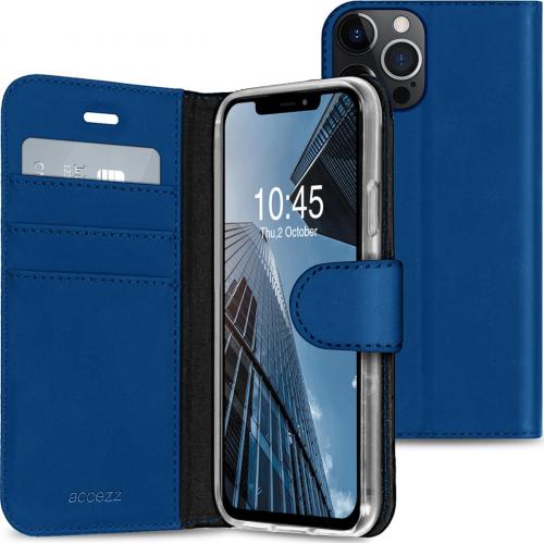 Accezz Wallet Softcase Booktype voor de iPhone 13 Pro - Donkerblauw