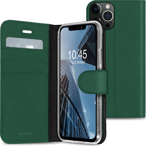Accezz Wallet Softcase Booktype voor de iPhone 13 Pro Max - Groen
