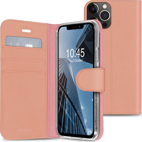 Accezz Wallet Softcase Booktype voor de iPhone 13 Pro Max - Rosé Goud