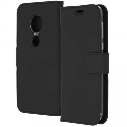 Accezz Wallet Softcase Booktype voor de Motorola Moto G7 Play - Zwart