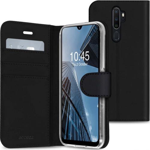 Accezz Wallet Softcase Booktype voor de Oppo A5 (2020) / A9 (2020) - Zwart