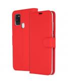 Accezz Wallet Softcase Booktype voor de Samsung Galaxy A21s - Rood