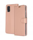 Accezz Wallet Softcase Booktype voor de Samsung Galaxy A51 - Rosé Goud