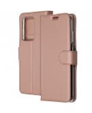 Accezz Wallet Softcase Booktype voor de Samsung Galaxy S20 Ultra - Rosé Goud