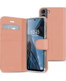 Accezz Wallet Softcase Booktype voor de Samsung Galaxy S21 FE - Rosé Goud