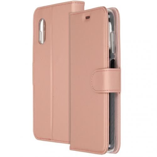 Accezz Wallet Softcase Booktype voor de Samsung Galaxy Xcover Pro - Rosé Goud