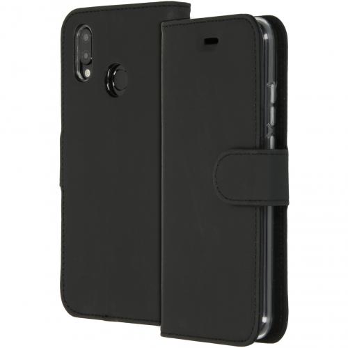 Accezz Wallet Softcase Booktype voor Huawei P20 Lite - Zwart