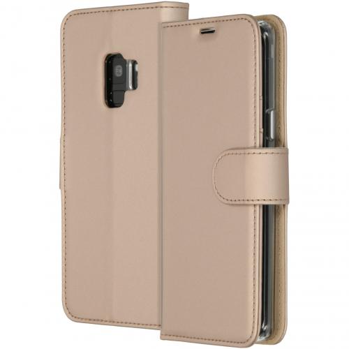 Accezz Wallet Softcase Booktype voor Samsung Galaxy S9 - Goud