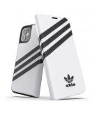 Adidas - iPhone 12 mini Hoesje - 3-Stripes Book Case Wit