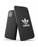 Adidas - iPhone 12 mini Hoesje - Trefoil Book Case Zwart