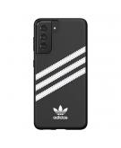 Adidas - Samsung Galaxy S21 Hoesje - 3-Stripes Book Case Zwart
