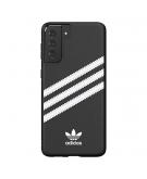 Adidas - Samsung Galaxy S21 Plus Hoesje - 3-Stripes Book Case Zwart