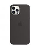 Apple Silicone Backcover MagSafe voor de iPhone 12 (Pro) - Black