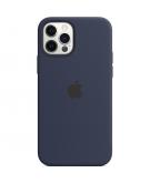 Apple Silicone Backcover MagSafe voor de iPhone 12 (Pro) - Deep Navy