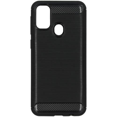 Brushed Backcover voor de Samsung Galaxy M30s / M21 - Zwart