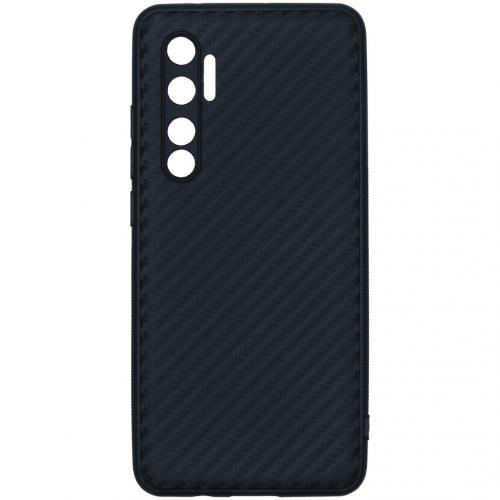 Carbon Softcase Backcover voor de Xiaomi Mi Note 10 Lite - Zwart