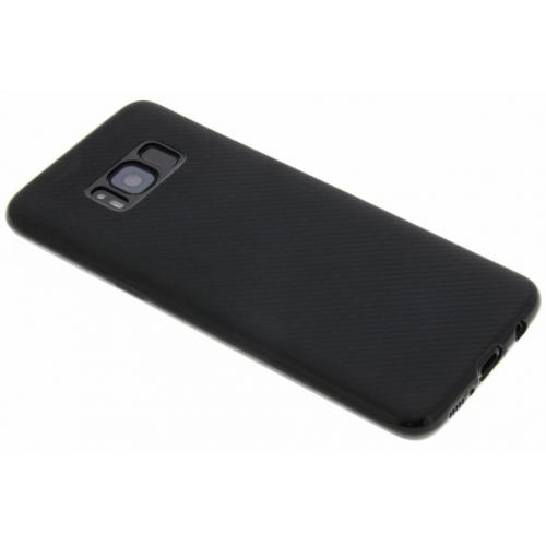 Carbon Softcase Backcover voor Samsung Galaxy S8 - Zwart