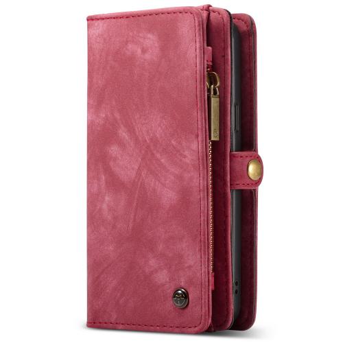 CaseMe Luxe Lederen 2 in 1 Portemonnee Booktype voor de Samsung Galaxy S9 Plus - Rood