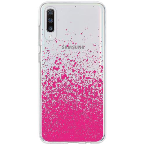 Design Backcover voor de Samsung Galaxy A70 - Splatter Pink
