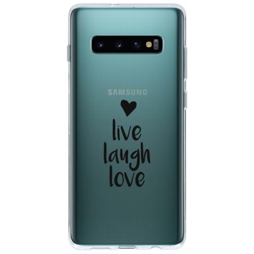 Design Backcover voor de Samsung Galaxy S10 Plus - Live Laugh Love