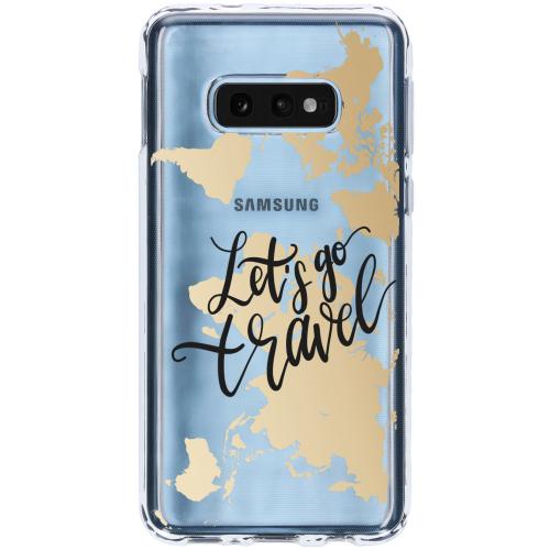 Design Backcover voor Samsung Galaxy S10e - Quote Wereldkaart