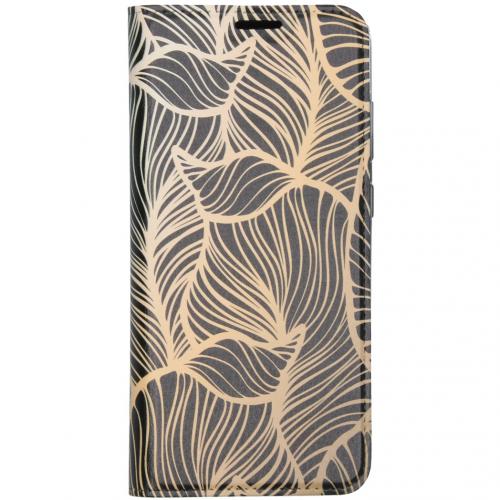 Design Softcase Booktype voor de Samsung Galaxy S20 Plus - Golden Leaves