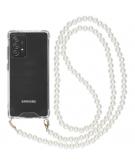 iMoshion Backcover met koord - Parels voor de Samsung Galaxy A72 - Transparant