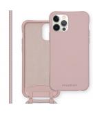 iMoshion Color Backcover met afneembaar koord voor de iPhone 12 (Pro) - Roze