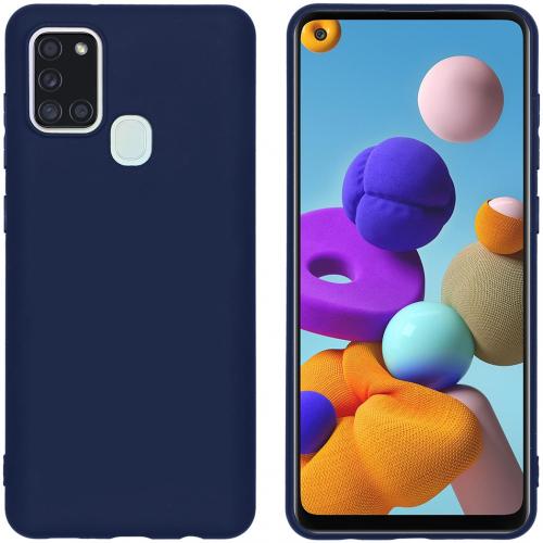 iMoshion Color Backcover voor de Samsung Galaxy A21s - Donkerblauw