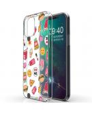 iMoshion Design hoesje iPhone 12 (Pro) - Fastfood - Multicolor