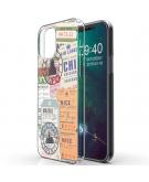 iMoshion Design hoesje iPhone 12 (Pro) - Reizen - Multicolor