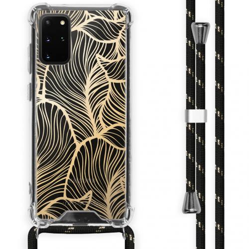 iMoshion Design hoesje met koord voor de Samsung Galaxy S20 Plus - Bladeren - Goud