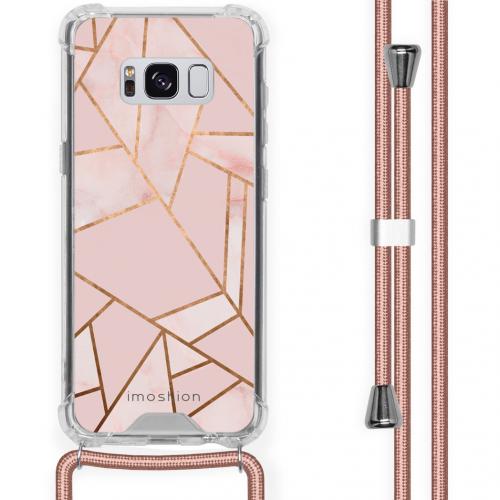 iMoshion Design hoesje met koord voor de Samsung Galaxy S8 - Grafisch Koper - Roze / Goud