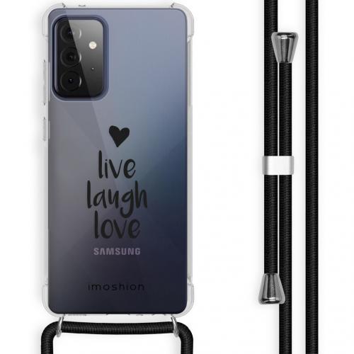 iMoshion Design hoesje met koord voor Samsung Galaxy A72 - Live Laugh Love