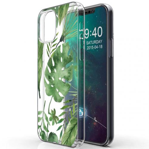 iMoshion Design hoesje voor de iPhone 12 (Pro) - Bladeren - Groen
