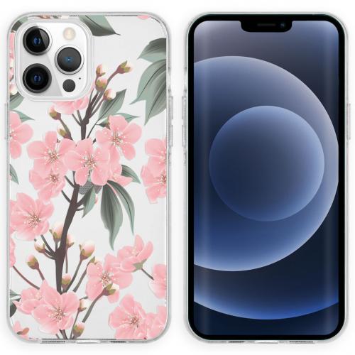 iMoshion Design hoesje voor de iPhone 13 Pro - Bloem - Roze / Groen