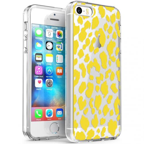 iMoshion Design hoesje voor de iPhone 5 / 5s / SE - Luipaard - Geel