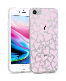 iMoshion Design hoesje voor de iPhone SE (2022 / 2020) / 8 / 7 / 6s - Hartjes - Roze