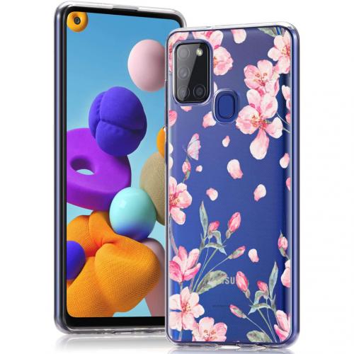 iMoshion Design hoesje voor de Samsung Galaxy A21s - Bloem - Roze