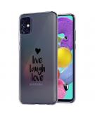 iMoshion Design hoesje voor de Samsung Galaxy A51 - Live Laugh Love - Zwart