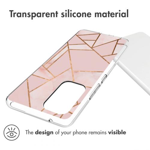 iMoshion Design hoesje voor de Samsung Galaxy A53 - Grafisch Koper - Roze / Goud