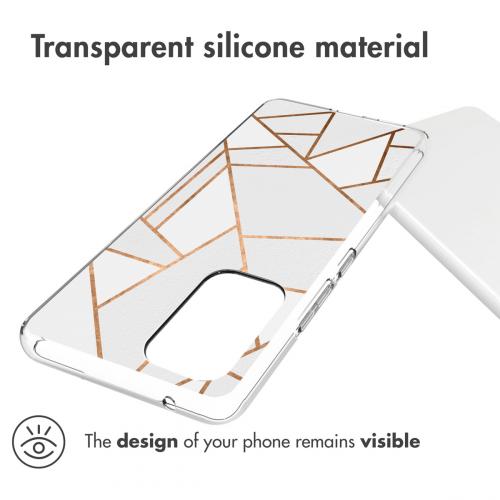 iMoshion Design hoesje voor de Samsung Galaxy A53 - Grafisch Koper - Wit / Goud