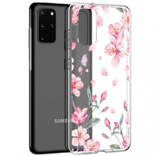 iMoshion Design hoesje voor de Samsung Galaxy S20 Plus - Bloem - Roze