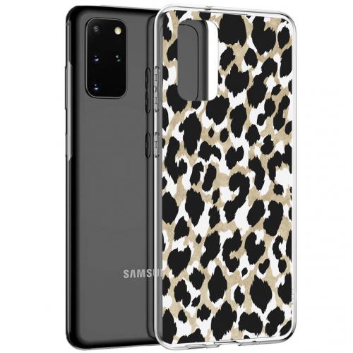 iMoshion Design hoesje voor de Samsung Galaxy S20 Plus - Luipaard - Goud / Zwart